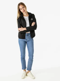 Lonsdale Giacca a vento da donna con cappuccio e zip - nero