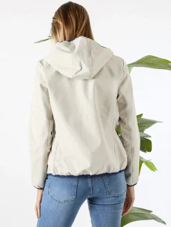Lonsdale Giacca a vento da donna con cappuccio e zip - beige