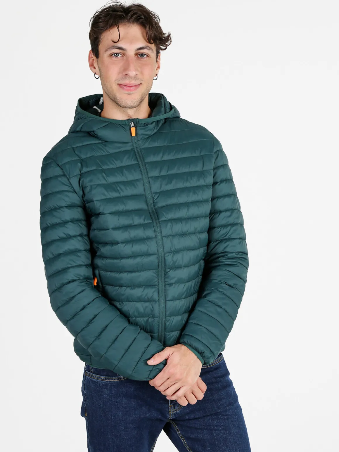 Lonsdale Giubbino da uomo 100 grammi con cappuccio e zip - verde
