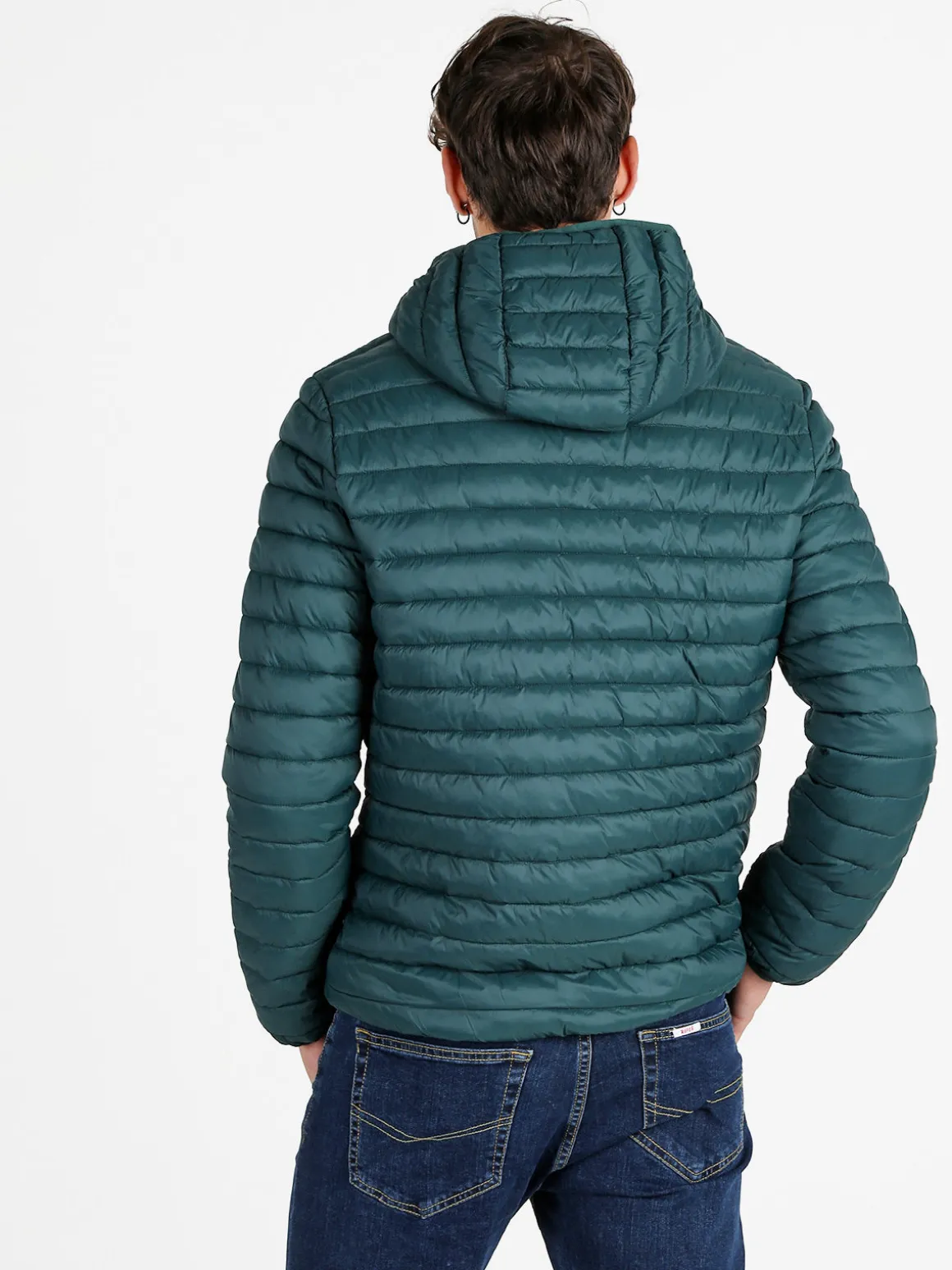 Lonsdale Giubbino da uomo 100 grammi con cappuccio e zip - verde