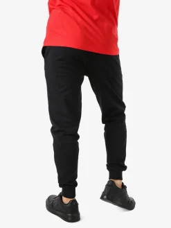 Lonsdale Pantaloni sportivi da uomo con coulisse e polsini - nero