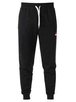 Lonsdale Pantaloni sportivi da uomo con coulisse e polsini - nero