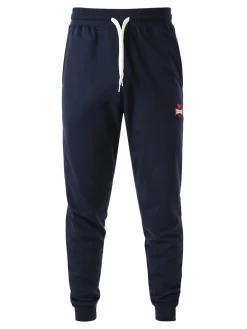 Lonsdale Pantaloni sportivi da uomo con coulisse e polsini - blu scuro