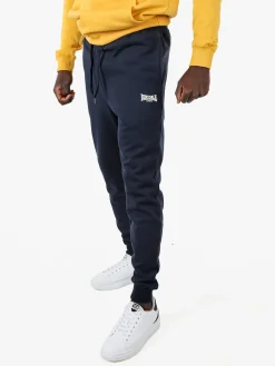 Lonsdale Pantaloni tuta da uomo con coulisse e polsini - blu scuro