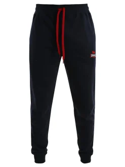 Lonsdale Pantaloni tuta da uomo con coulisse e polsini - blu