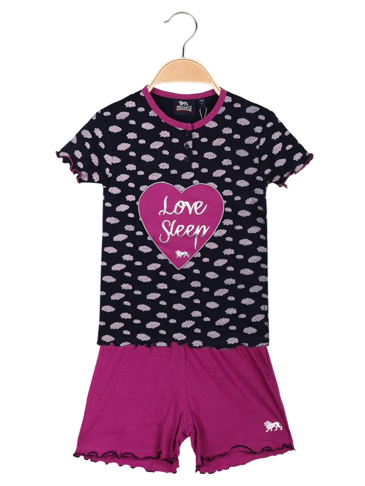 Lonsdale Pigiama corto da bambina in cotone