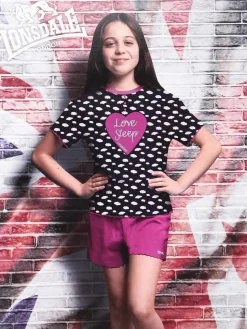 Lonsdale Pigiama corto da bambina in cotone