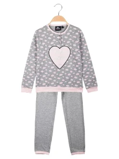 Lonsdale Pigiama lungo da bambina in cotone con stampe