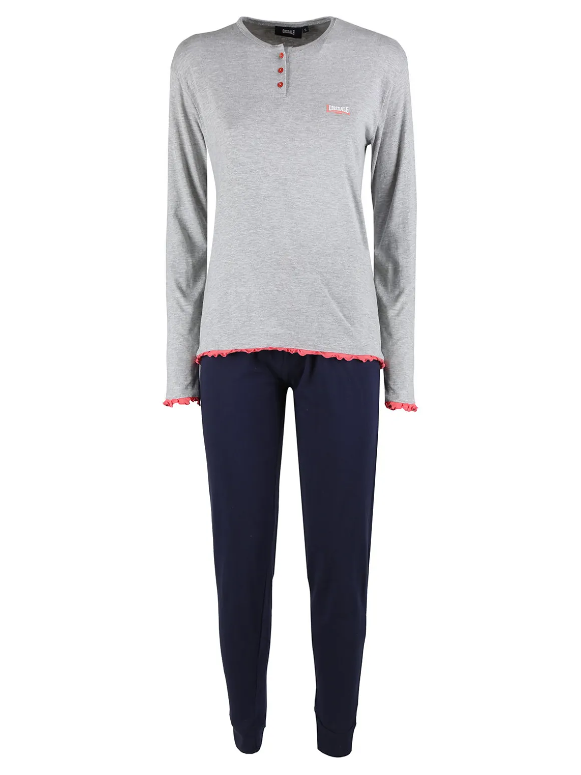 Lonsdale Pigiama lungo da donna in cotone