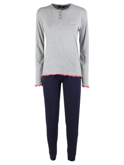 Lonsdale Pigiama lungo da donna in cotone