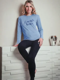 Lonsdale Pigiama lungo da donna in misto cotone