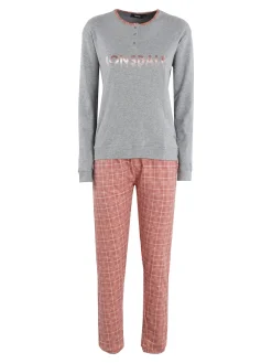 Lonsdale Pigiama lungo da donna in cotone