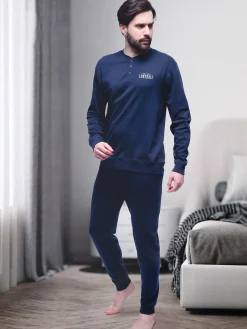 Lonsdale Pigiama lungo da uomo in cotone