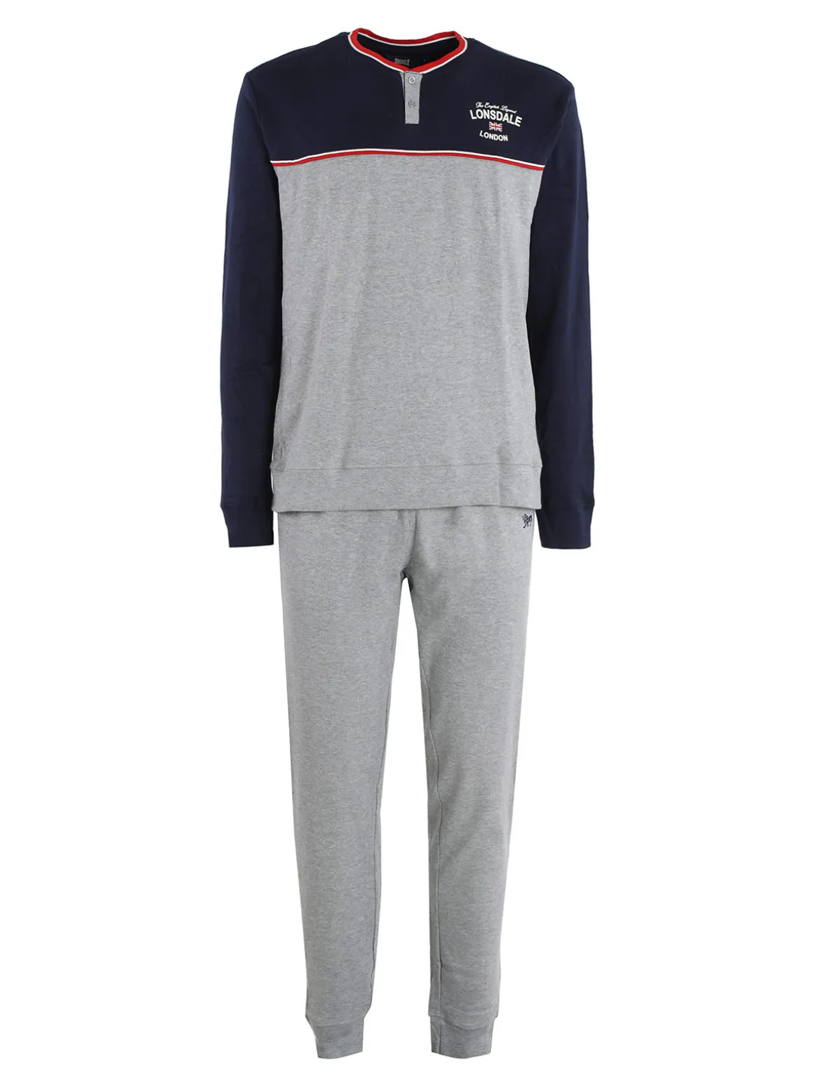 Lonsdale Pigiama lungo da uomo in cotone