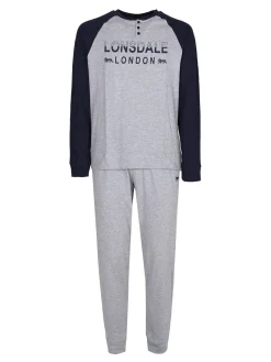 Lonsdale Pigiama lungo da uomo in cotone