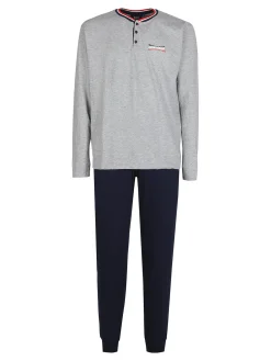 Lonsdale Pigiama lungo da uomo in cotone