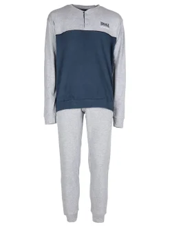 Lonsdale Pigiama lungo da uomo in cotone interlock