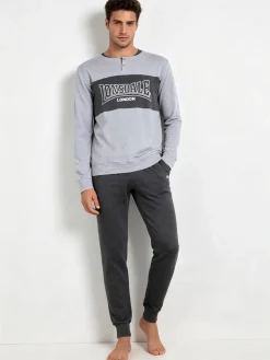 Lonsdale Pigiama lungo da uomo in cotone
