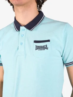 Lonsdale Polo da uomo a maniche corte con taschino