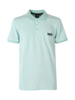 Lonsdale Polo da uomo in cotone a maniche corte con taschino - acqua marina