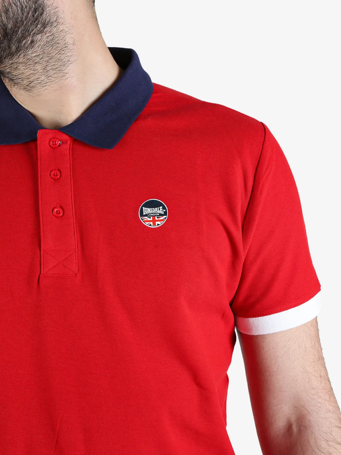 Lonsdale Polo da uomo in cotone a maniche corte