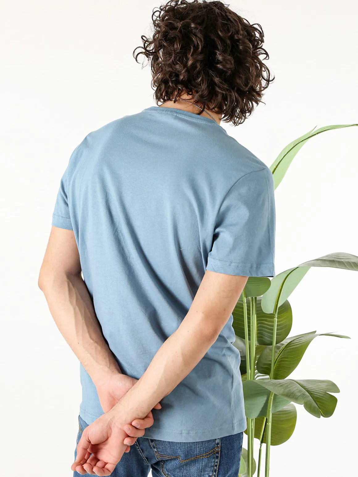 Lonsdale T-shirt da uomo in cotone con taschino a filetto e logo - avion