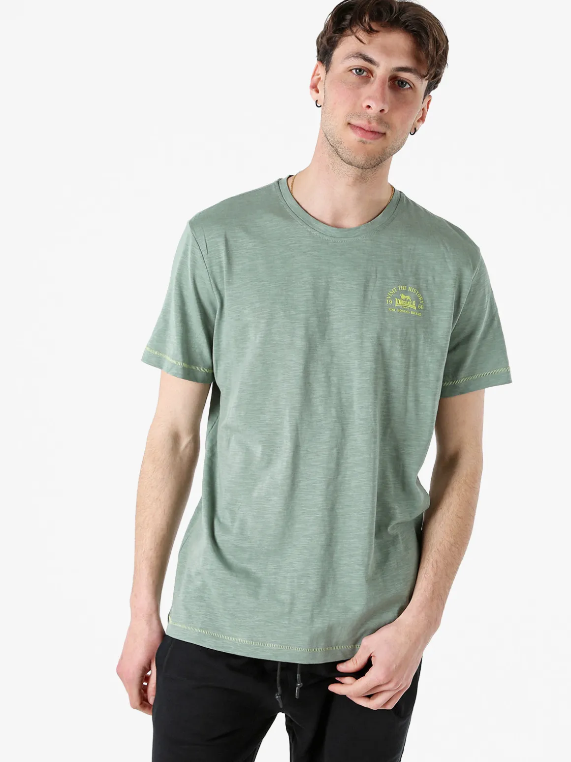 Lonsdale T-shirt da uomo in cotone - pistacchio
