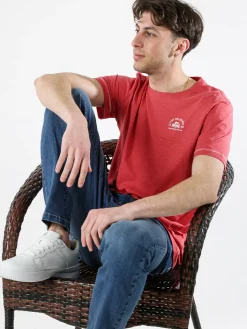 Lonsdale T-shirt da uomo in cotone - corallo