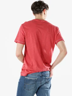 Lonsdale T-shirt da uomo in cotone - corallo