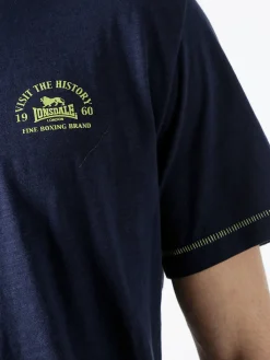 Lonsdale T-shirt da uomo in cotone - blu scuro
