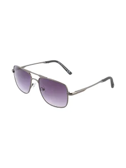 Looks Style Occhiali da sole aviatore da uomo - grigio scuro