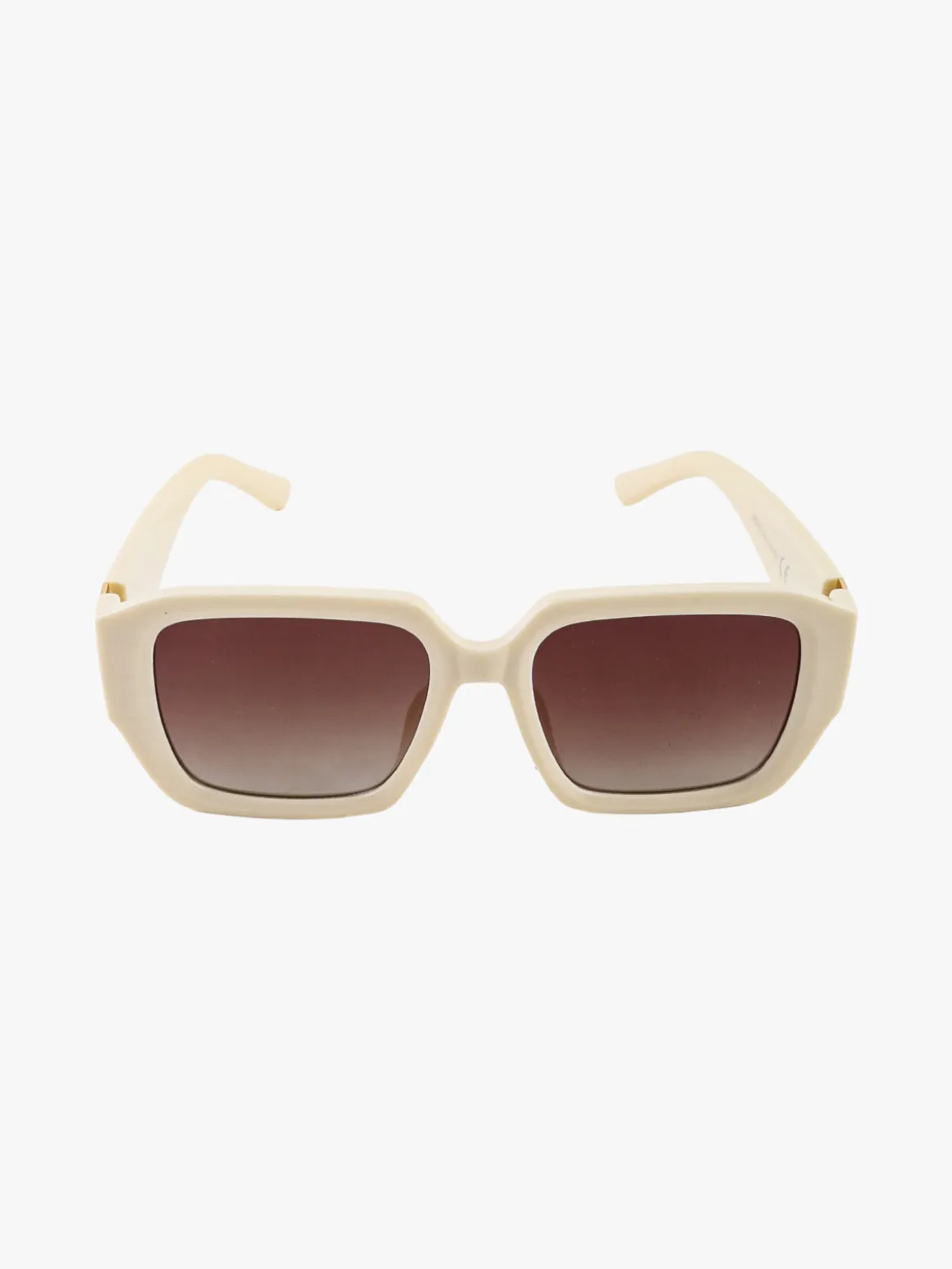 Looks Style Occhiali da sole quadrati da donna - panna