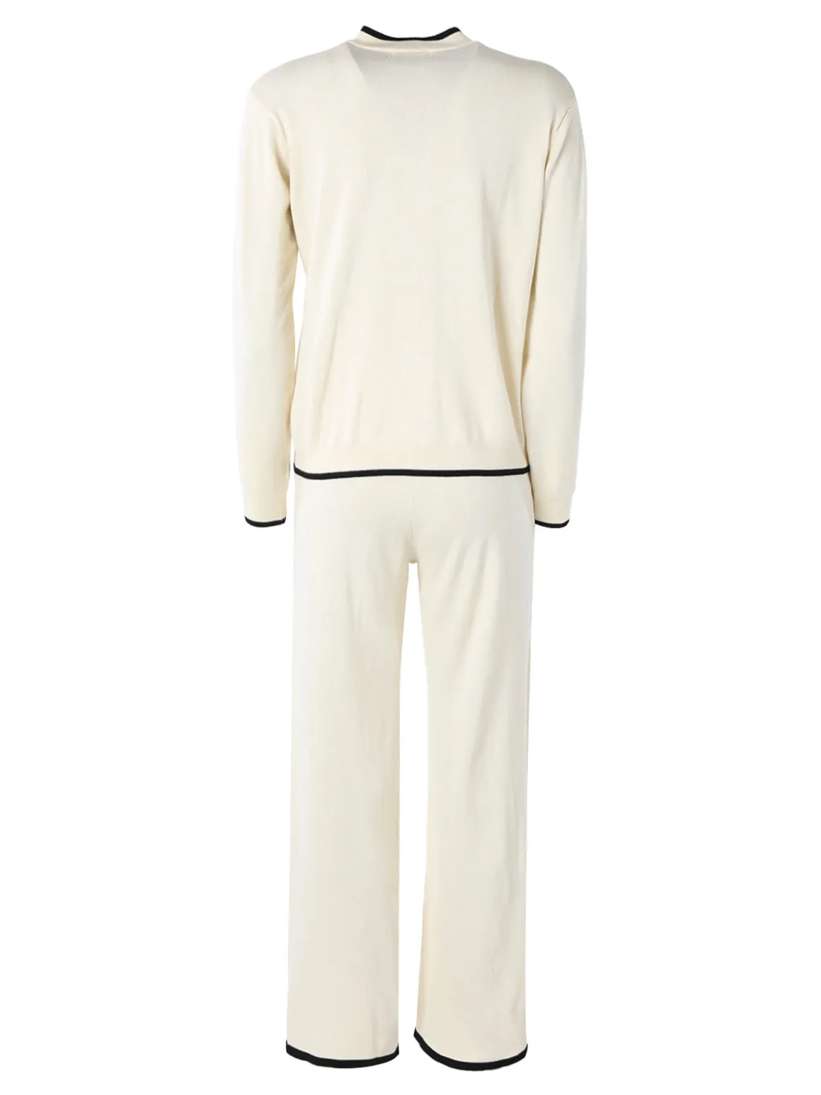 Lormar SELFIE Completo tuta da donna full zip in maglia leggera rasata - panna
