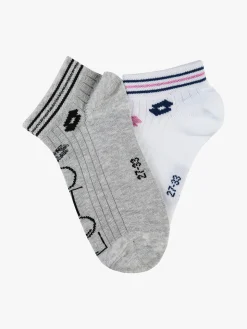 Lotto 2 Paia di calze corte da bambina con lurex