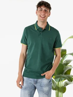 Lotto Polo da uomo in cotone a maniche corte - verde