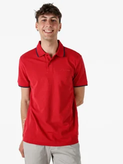 Lotto Polo da uomo in cotone a maniche corte - rosso