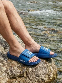 Lotto RICO STRAP Ciabatte da uomo in gomma con strappo - blu