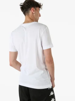 Lotto T-shirt girocollo da uomo in misto cotone - bianco