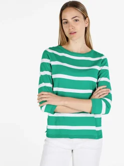 Louise Doro Pullover donna a righe con maniche a tre quarti