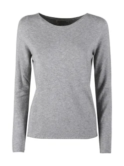 Louise Doro Pullover donna in maglia misto lana - grigio
