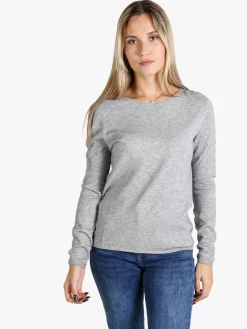 Louise Doro Pullover donna in maglia misto lana - grigio