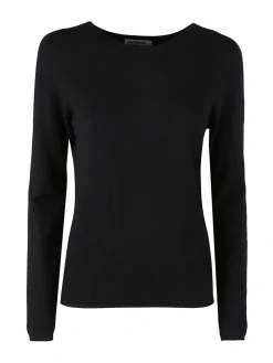 Louise Doro Pullover donna in maglia misto lana - nero