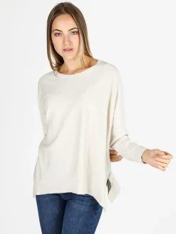Louise Doro Pullover in maglia donna oversize - panna
