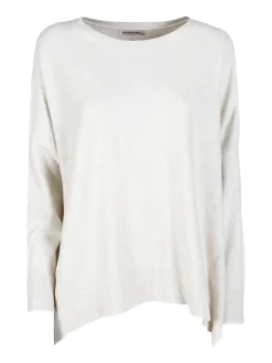 Louise Doro Pullover in maglia donna oversize - panna