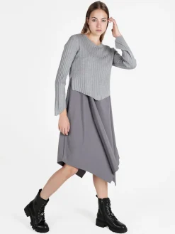 Louise Doro Set abito lungo da donna con maglia girocollo
