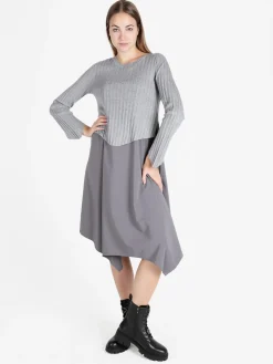Louise Doro Set abito lungo da donna con maglia girocollo