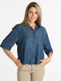 Louise Orop Camicia donna effetto jeans