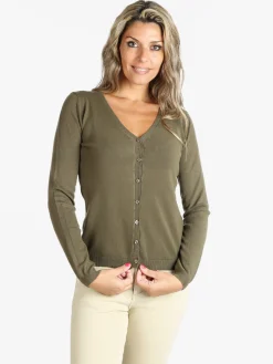 Louise Orop Cardigan da donna con bottoni