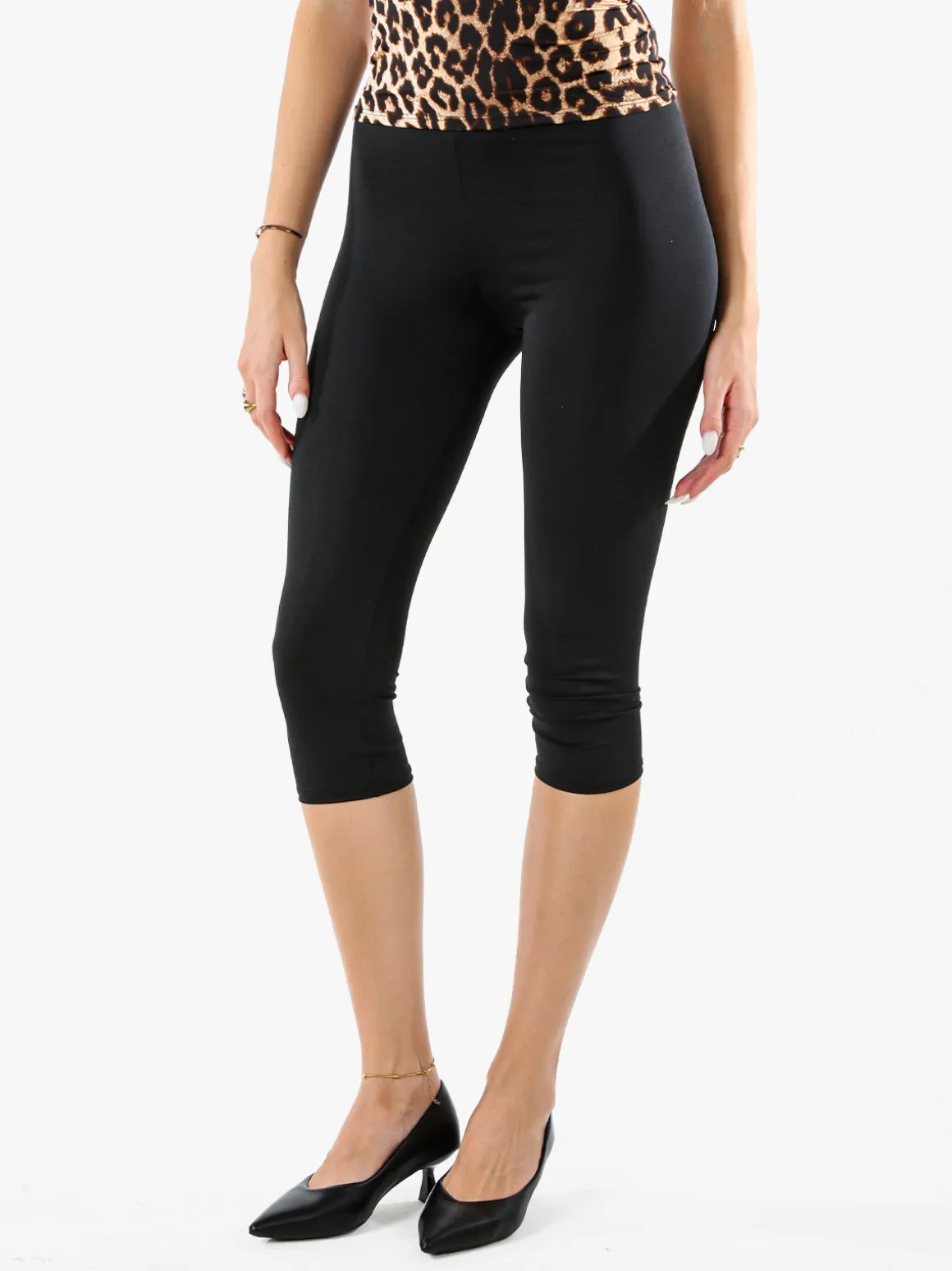 Lovery Leggings donna al ginocchio - nero