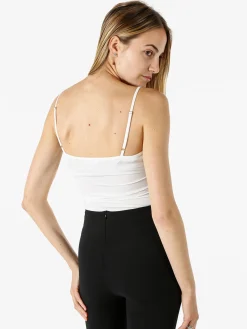 Lovery Top body sgambato con coppe imbottite - bianco